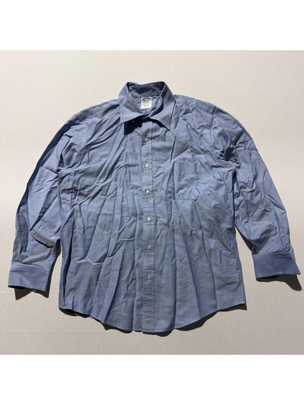 Vintage Brooks Brothers Blue Oxford Cloth Button-Down Shirt